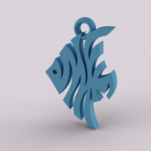Abstract Fish 3D Jewelry Design 3D model