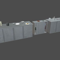 Cookware_Set_06_Render_01.png STL file Kitchen Set // Design 06・3D print design to download