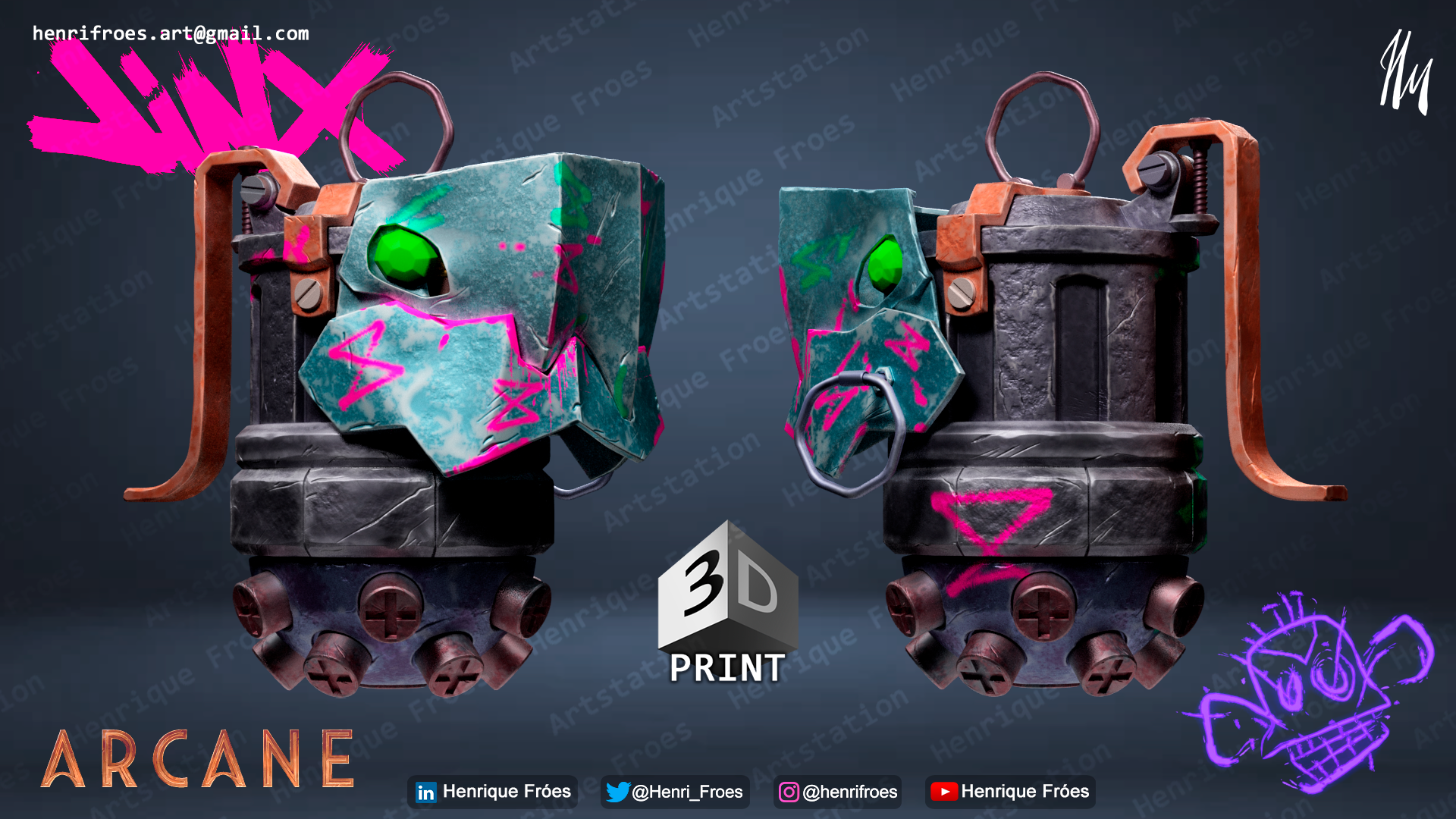 Archivo 3D Granada Jinx Chomper - Edición Arcana Definitiva・Plan de ...