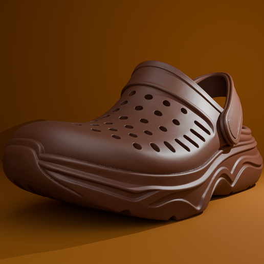 👟 3D Printable Crocs Style Shoe Model – Decorative Display Only
