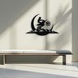 mockup_04.jpg 026 Motocross Rider Mountain Wall Decor Art Laser Cut 3D Print Files