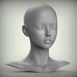 300.69.jpg 6 Cartoon Female Head 3D model Low-poly 3D model