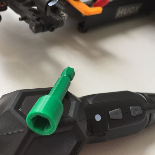 Electric Screwdriver 1/4 inch to M7 Adaptor 3D model