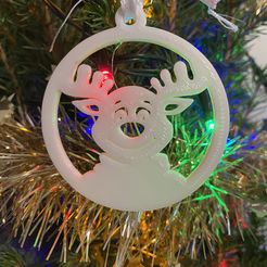 IMG_4275.jpg Free STL file Xmas Deer Ornament (funny!) ☃️☃️・Design to download and 3D print
