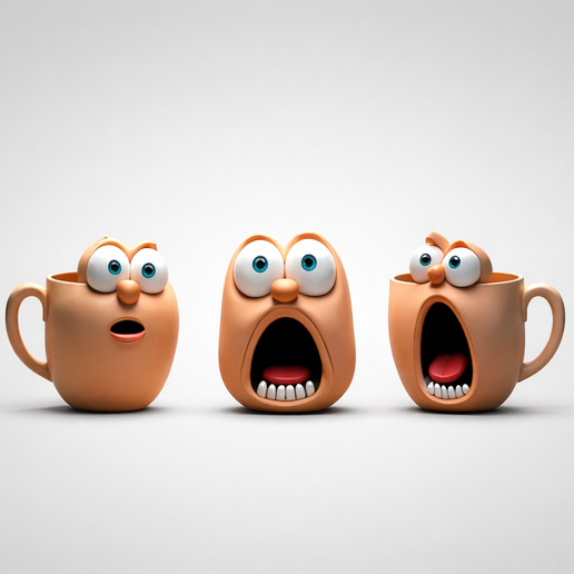 🎨 Animated Mugs・ STL File for 3D printing・Cults