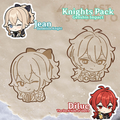 BannerP3_Cults.png STL file Genshin Impact Character Pack 3 Cookie Cutters・3D printable model to download
