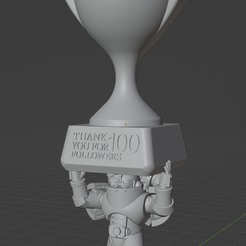 100Front.png Fichier STL Merci pour les 100 Followers !・Idée pour impression 3D à télécharger