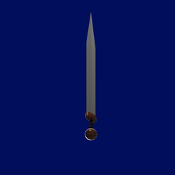 Model.png Long Roman Gladius Sword for Cosplay (Full Size and Split for Easy Printing)