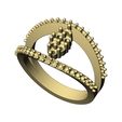 Tri-V-cluster-Double-Diamond-lip-ring-size7-05.jpg Fichier STL Bague de fiançailles à lèvres en forme de grappe de diamants taille US 7 Modèle d'impression 3D・Modèle à télécharger et à imprimer en 3D