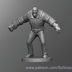 www.patreon.com/Schlossbauer STL-Datei Innsmouth Bürger ver9 kostenlos・Modell für 3D-Druck zum herunterladen