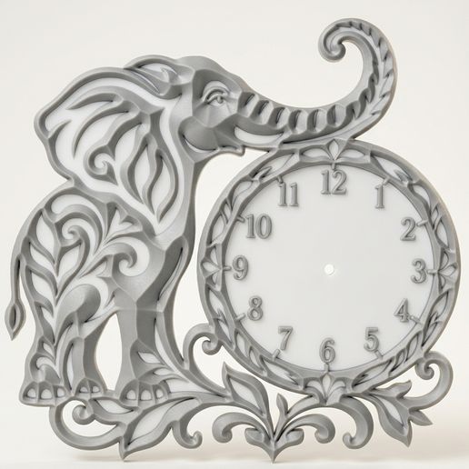 Reloj de Pared Elefante Artístico