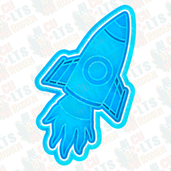 Rocket-cookie-cutter.png Fichier STL Emporte-pièce roquette *・Modèle à télécharger et à imprimer en 3D
