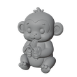 Cute-Monkey-Eating-Banana---STL-and-GLB-File-for-3D-Printing---Cartoon-Monkey-Fig-3.png Macaco giro a comer banana - Ficheiro STL e GLB para impressão 3D - Estatueta de macaco dos desenhos animados com banana