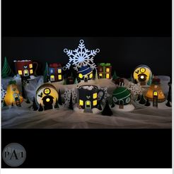 005B.jpg CHRISTMAS FAIRY HOUSES - COMPLETE SET OF 5