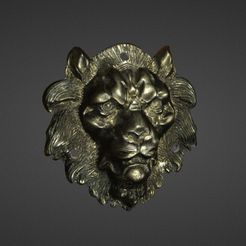 MetalLionHead.jpg Free STL file Metal Lion Head 3D Scan・3D print object to download, 3DWP
