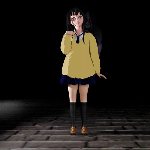 👧 Miko Yotsuya 3D Model - Mieruko-Chan・Fichier STL pour Impression 3D・Cults