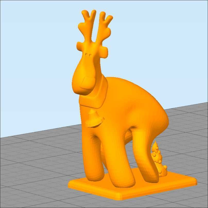 deer stl 3d model.jpg STL file Deer christmas joke:)・Template to download and 3D print, 3dpark