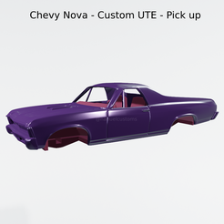 New-Project-2021-06-29T193705.893.png STL-Datei Chevy Nova - Custom UTE - Pick up・3D-druckbare Vorlage zum herunterladen