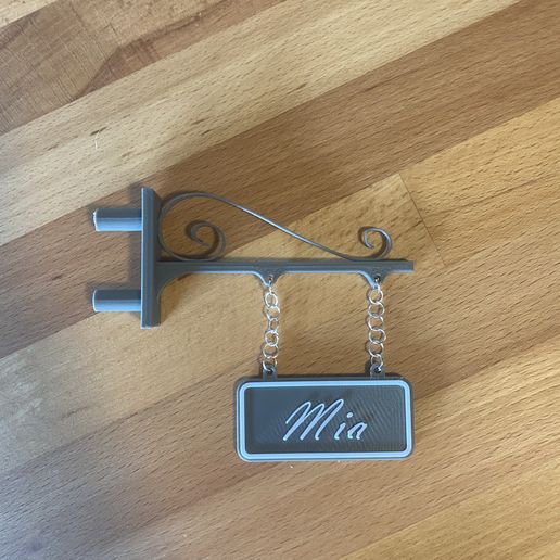 hanging wall sign (Wandschild) - 3D model önizlemesi