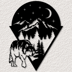 project_20230612_1131359-01.png realistic Wolf wall art wolves wall decor animal 2d art