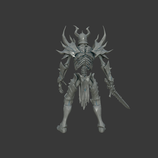 model-7.png Caballero Esqueleto Blindado - Guerrero No Muerto - Miniaturas RPG Fantasía STL