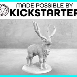 Stag_Casual_Ad_Graphic-01.jpg Free STL file Stag - Casual Pose - Tabletop Miniature・3D printing design to download