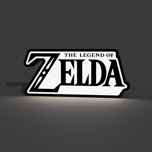 🔦 Legend of Zelda Logo Lightbox LED Lamp・ 3MF File for 3D printing・Cults