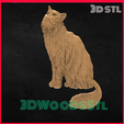 3.png cat 3D stl model set, wall decor, CNC Router Engraver, Artcam, Aspire, CNC files