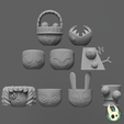 Render-19.png Digital Circus Pencil Holder / Planter Set