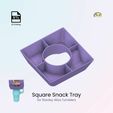 Square-Snack-Tray.jpg Square Snack Tray for 40oz Stanley Tumblers, Snack Ring