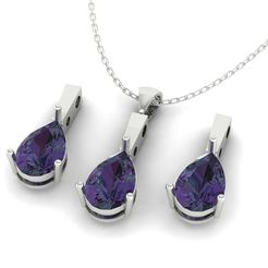 1.jpg 3D file Pear Shape Diamond Pendant and Earring Set S 19・3D print object to download