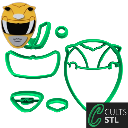 🍽️ KIT CORTADORES POWER RANGERS - 6cm・ STL File for 3D printing・Cults