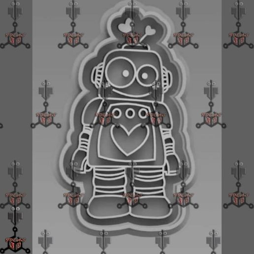 robot cookie cutter - 3D model önizlemesi