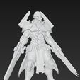 1000038188.jpg Heavily Armored Futuristic Warrior Figure - Dual Sword Mechanical Knight Statue