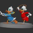 ZBrush-Document.jpg Homage to Don Rosa. Donald Duck chased by Uncle Scrooge McDuck.