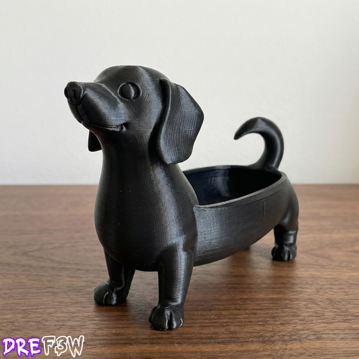 Cute Printable Decorative Dachshund Dog Bowl : Candy & Key Container