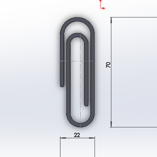 📁 Minimalist Paper Clip – 70 mm | STL File for 3D Printing・ STL File ...