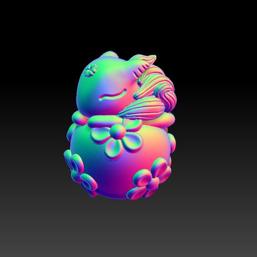 Cute puppy fox pendant - ornament 3D model