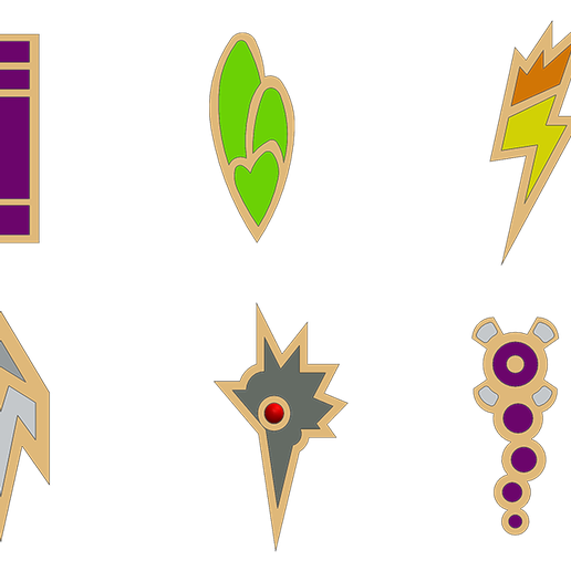 Pokemon's Teselia/Unova Medals for 3D PRINT 3D model