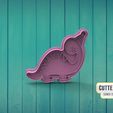 dino-cumple1.jpg Fichier STL Découpeur de biscuits Birthday Dino M1・Design imprimable en 3D à télécharger