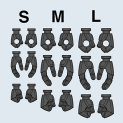 Hand-upgrade.png Fichier STL gratuit Mise à niveau des mains des robots G1 (proportion fixe)・Modèle à télécharger et à imprimer en 3D