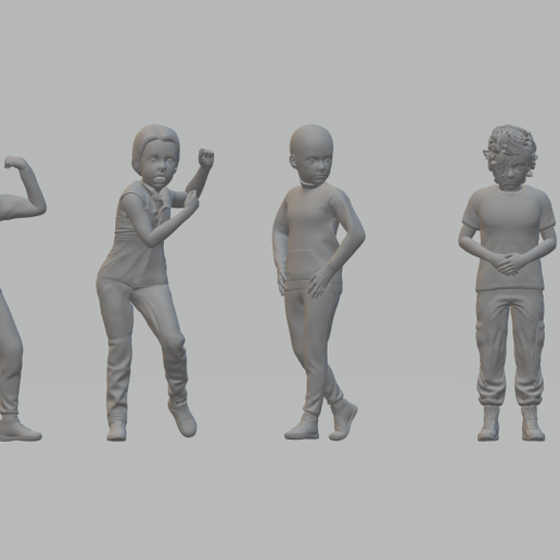 diorama boy figures 3D model