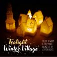 tealight winter village header.jpg STL file Tealight Winter Village・3D printer model to download, tone001