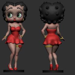 Gy Se ee 3D-Datei Betty Boop・Modell zum Herunterladen und 3D-Drucken, 3dzilla