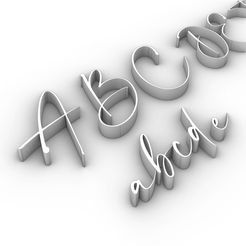 abc.jpg 3D file alphabet/alphabet 5・3D printing design to download