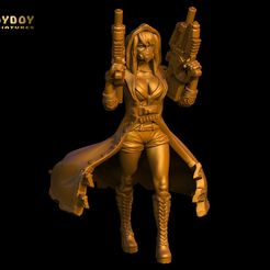 TOYDOY MINIATURES STL file SCI-FI Miniature women soldier-Model 17・3D printer model to download