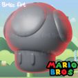 honguito-marca-de-agua.jpg STL file Mario Bross 3D Mushroom Earrings・3D printer design to download