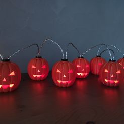 001.jpg Fichier STL PUMPKIN D'HALLOWEEN (chaîne LED)・Design pour imprimante 3D à télécharger