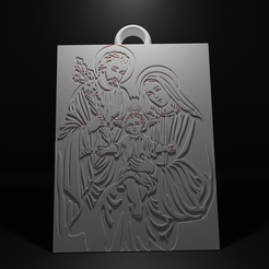 1.png Archivo 3D Dios, Jesús, María Colgante・Diseño de impresión en 3D para descargar