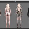 3c.png Elf Archer - Realistic Female Character - Blender UE5 Unity - 40 animations